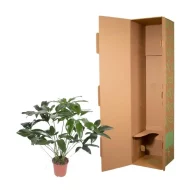 Philodendron Green Wonder plant van 120 cm naast duurzame verpakking, klaar voor veilige verzending.